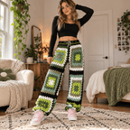 Retro Bloom Crochet Knit Pants