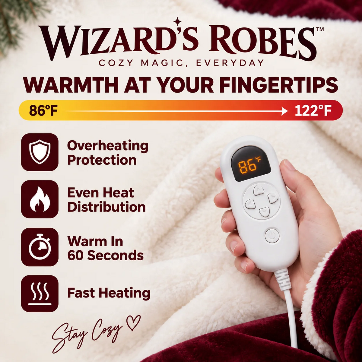 Enchanted Heated Plush Robe