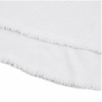 Frayed V-Neck Cotton-Linen Blouse